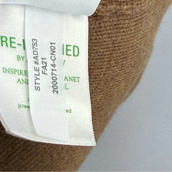 NWT J Crew Ella Open Front Long Sweater Blazer Coat XL in Dark Camel Tan AD753 - Picture 12 of 15